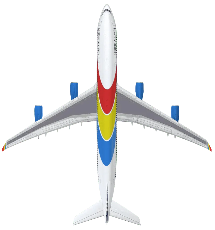 mini a340 model Miniature A340 aircraft model Legend Airlines